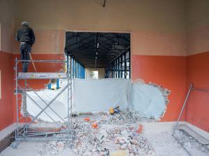 Les travaux ont débuté depuis le mois de novembre à la Halle du marché. 