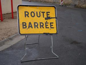 Travaux route barrée