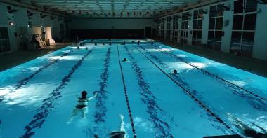 Piscine soirée zen